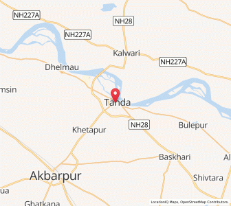 Map of Tāndā, Uttar Pradesh