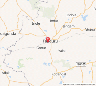 Map of Tandur, Andhra Pradesh