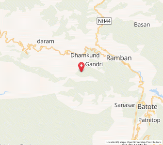 Map of Tangar, Kashmir