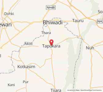 Map of Tapukrah, Rajasthan