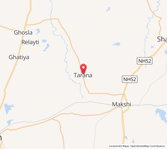 Map of Tarana, Madhya Pradesh