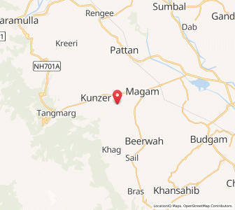 Map of Tarhom, Kashmir