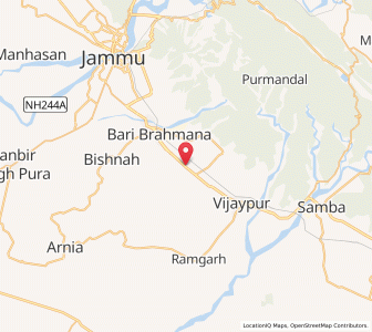 Map of Taror, Kashmir