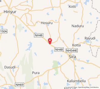 Map of Tavarekere, Karnataka