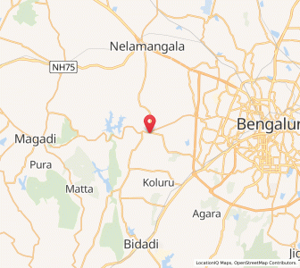 Map of Tavarikere, Karnataka