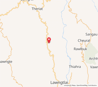 Map of Tawipui, Mizoram