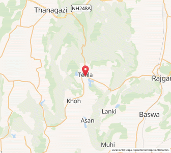 Map of Tehla, Rajasthan