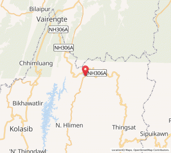 Map of Teidukhan, Mizoram