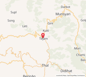 Map of Tejam, Uttarakhand
