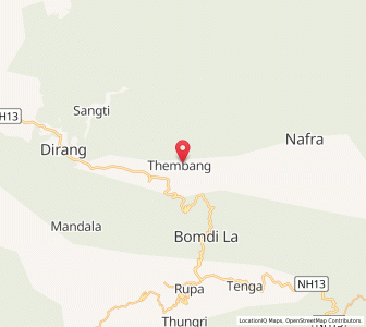 Map of Tembang, Arunachal Pradesh