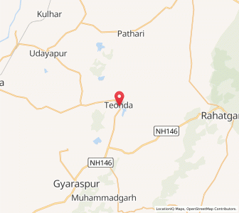 Map of Teonda, Madhya Pradesh