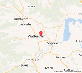 Map of Thaggund, Kashmir