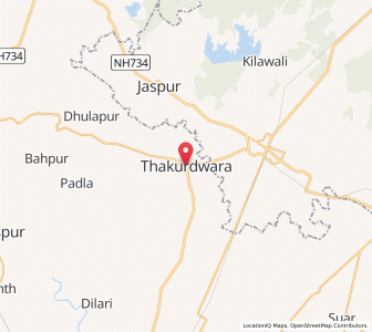Map of Thakurdwara, Uttar Pradesh