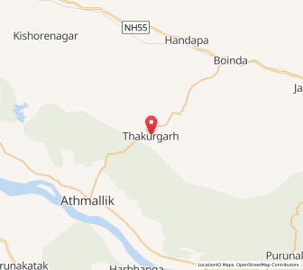 Map of Thakurgarh, Odisha