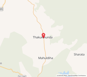 Map of Thakurmunda, Odisha