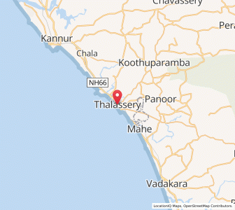 Map of Thalassery, Kerala