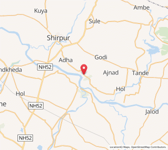 Map of Thalner, Maharashtra