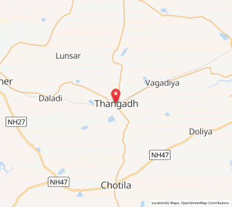 Map of Than, Gujarat