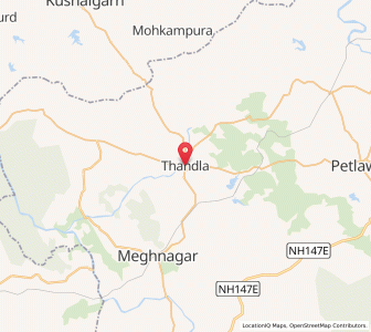 Map of Thandla, Madhya Pradesh