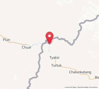 Map of Thang, Kashmir