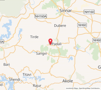 Map of Thangaon, Maharashtra
