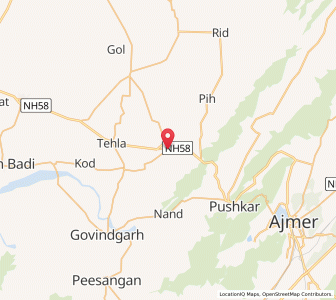 Map of Thanwla, Rajasthan
