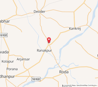 Map of Thara, Gujarat