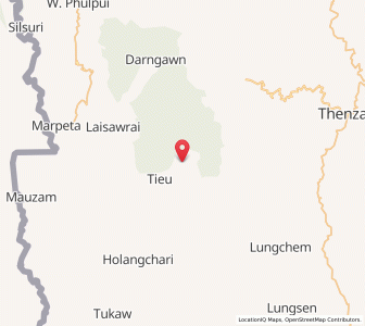 Map of Thenhlum, Mizoram