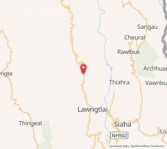 Map of Thingfal, Mizoram