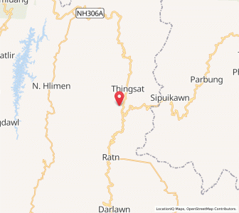 Map of Thingsat, Mizoram