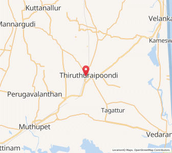 Map of Thiruthuraipoondi, Tamil Nadu