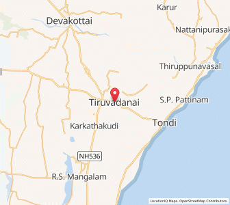 Map of Thiruvadanai, Tamil Nadu