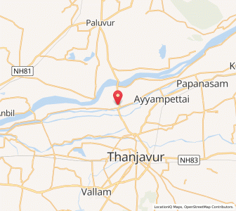 Map of Thiruvaiyaru, Tamil Nadu