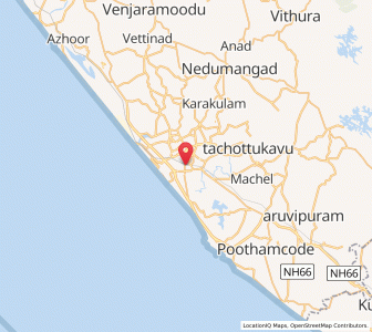 Map of Thiruvananthapuram, Kerala