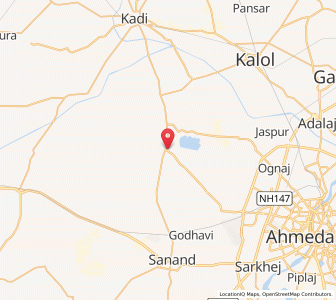 Map of Thol, Gujarat