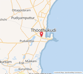 Map of Thoothukudi, Tamil Nadu