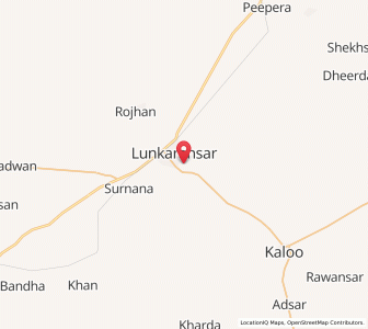 Map of Thori, Rajasthan