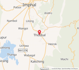 Map of Thoubal, Manipur