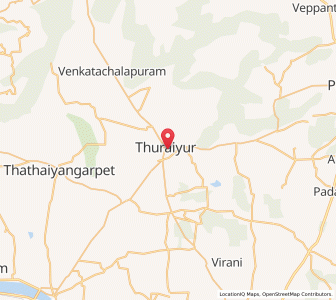 Map of Thuraiyur, Tamil Nadu