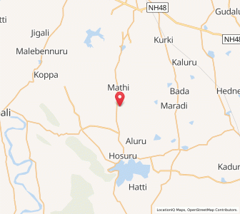 Map of Thyavanagi, Karnataka