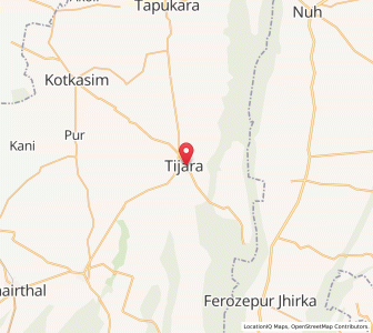Map of Tijara, Rajasthan