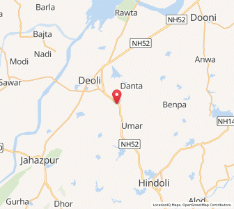 Map of Tikar, Rajasthan
