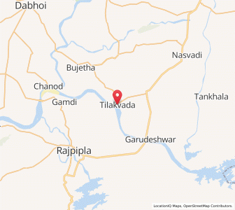Map of Tilakvada, Gujarat