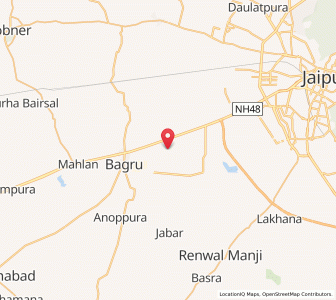 Map of Tilas, Rajasthan