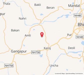 Map of Tiloria, Rajasthan