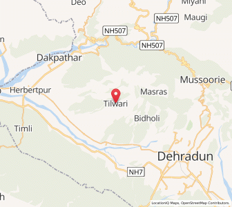 Map of Tilwari, Uttarakhand