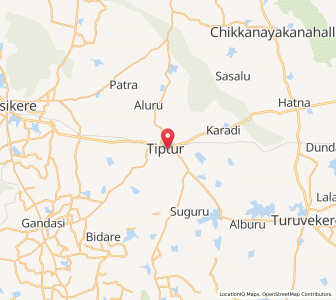 Map of Tiptur, Karnataka