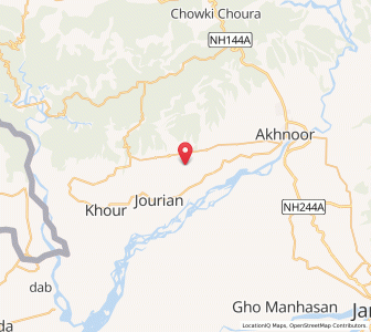 Map of Tiriai, Kashmir