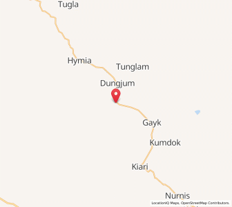 Map of Tirido, Kashmir