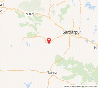 Map of Tirla, Madhya Pradesh